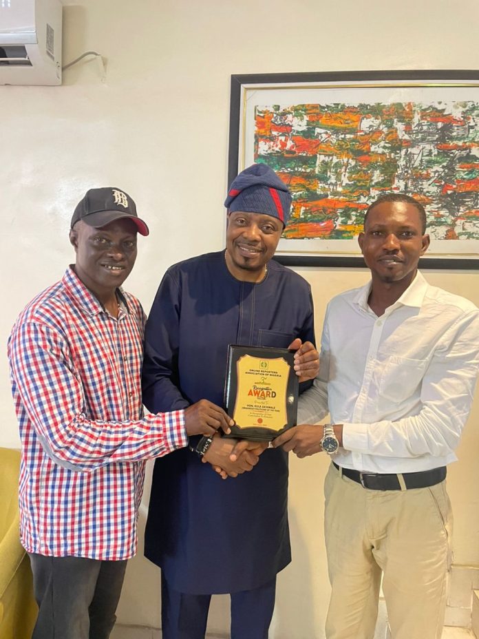 Hon. Kola Akinwale Wins ORAN Grassroot Politician Of The Year Award