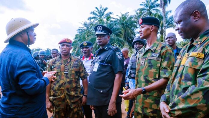 PHOTOS: Imo Gov Visits Scene Where Policemen, Soldiers Were Killed By Gunmen