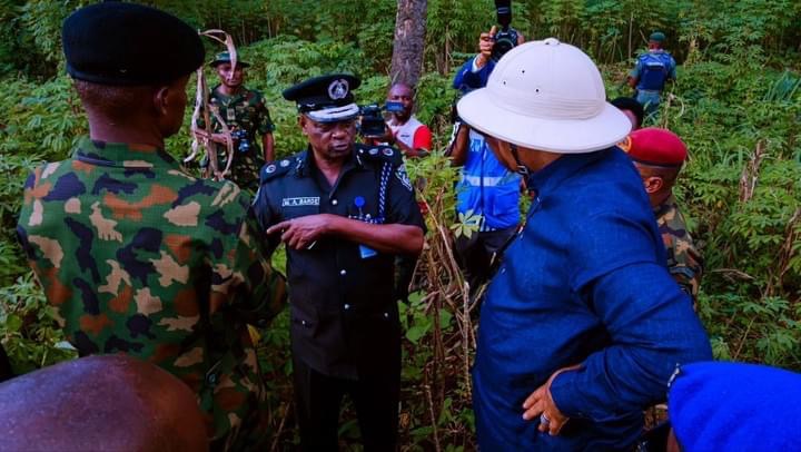 PHOTOS: Imo Gov Visits Scene Where Policemen, Soldiers Were Killed By Gunmen