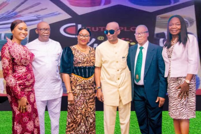 From left to right: Barr. (Mrs.) Ifeoma Nwahiri, Chairman, Cutix Plc; Sir Ikem Osanakpo (Chairman of the Occasion), Barr. (Mrs.) Angelina Uzodike (Founder's Wife), Ambassador Odi Nwosu (Co-Founder/Celebrant), Engr. (Dr.)Ajulu Uzodike, Founder of Cutix Plc and Mrs. Ijeoma Oduonye, Chief Executive Officer, Cutix Plc during a reception organised by the company in honour of the Co-Founder of the company, Ambassador Okwudili Nwosu in Nnewi, Anambra State over the weekend.