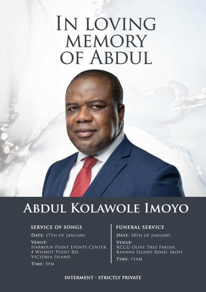 Final Farewell: ACAMB Announces Burial Arrangements for Abdul Imoyo