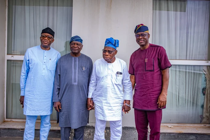 Why Did Makinde Visit Obasanjo in Abeokuta Alongside Fayemi and Oyinlola?